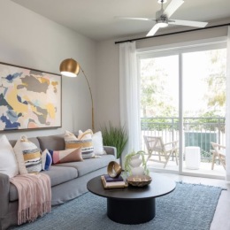 living area with easy access to other rooms